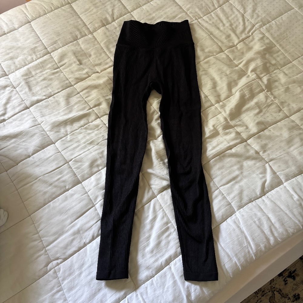Stronger ribbed black leggings XS/S